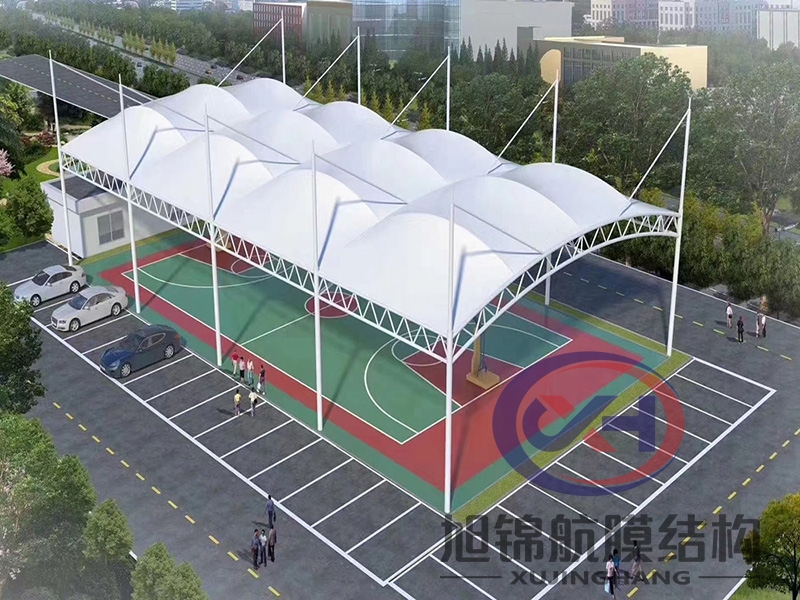 篮球场膜结构雨棚