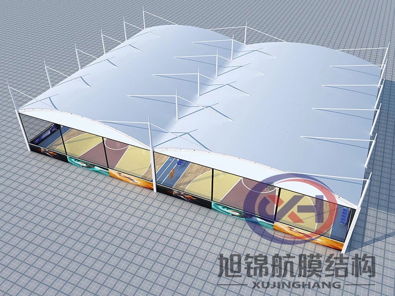 篮球场膜结构雨棚