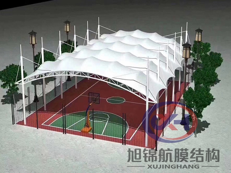 篮球场膜结构雨棚