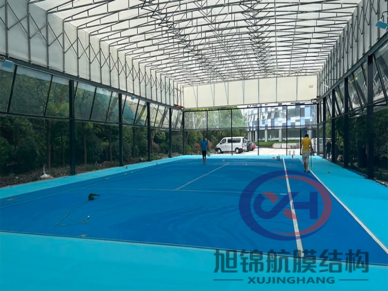 篮球场电动遮阳雨棚